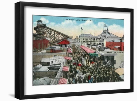 Long Beach, California - View of the Pike-Lantern Press-Framed Art Print