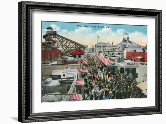 Long Beach, California - View of the Pike-Lantern Press-Framed Art Print