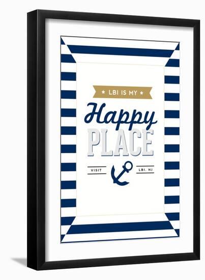 Long Beach Island, New Jersey - LBI Is My Happy Place (#3)-Lantern Press-Framed Art Print