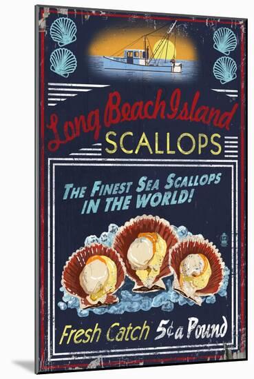 Long Beach Island, New Jersey - Scallops-Lantern Press-Mounted Art Print