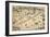 Long Beach Island, New Jersey - Vintage Map - Artwork-Lantern Press-Framed Art Print