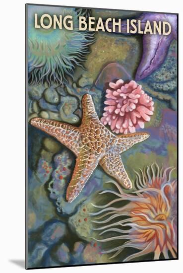 Long Beach Island - Tidepool-Lantern Press-Mounted Art Print