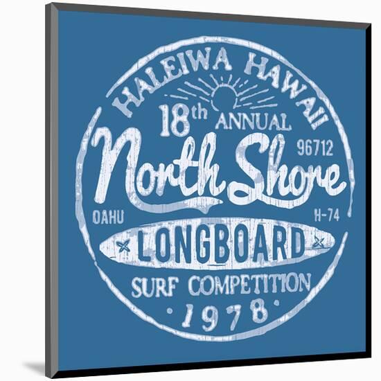 Long Board Competition Haleiwa-null-Mounted Art Print