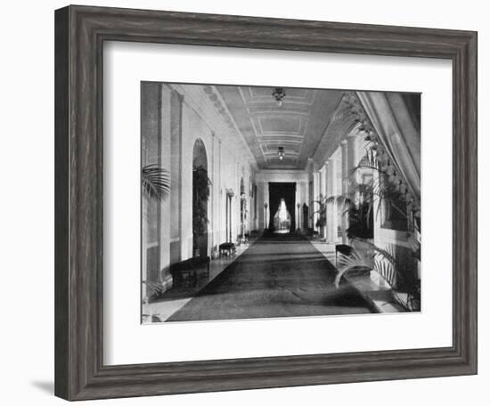 Long Corridor, the White House, Washington, USA, 1908-null-Framed Giclee Print