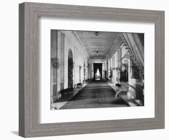 Long Corridor, the White House, Washington, USA, 1908-null-Framed Giclee Print