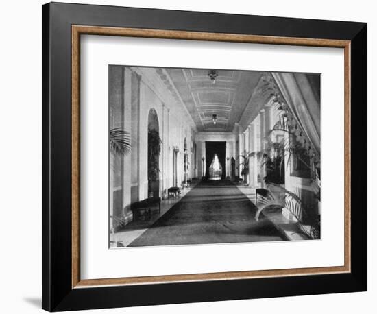 Long Corridor, the White House, Washington, USA, 1908-null-Framed Giclee Print