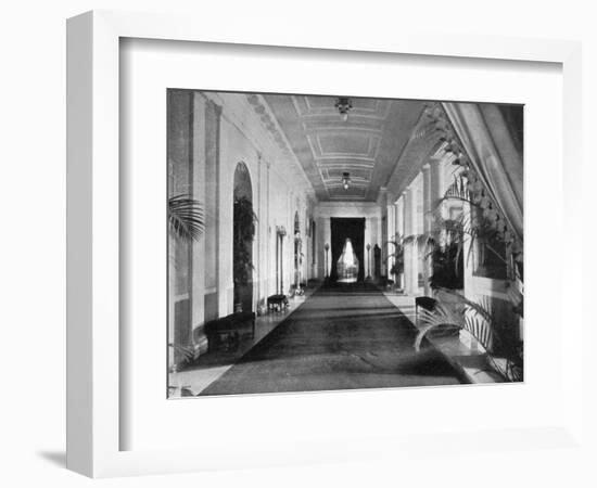 Long Corridor, the White House, Washington, USA, 1908-null-Framed Giclee Print
