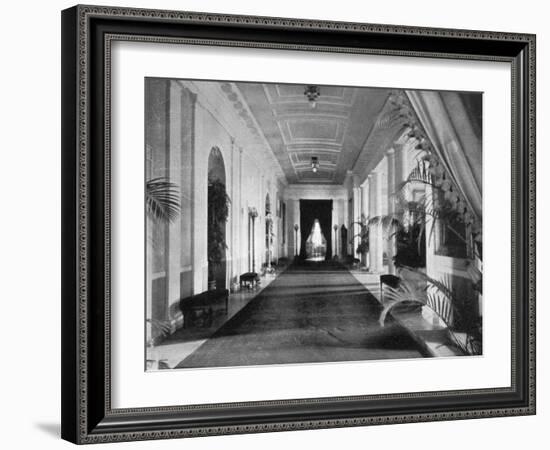 Long Corridor, the White House, Washington, USA, 1908-null-Framed Giclee Print