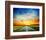 Long Country Road to Sunset-null-Framed Art Print