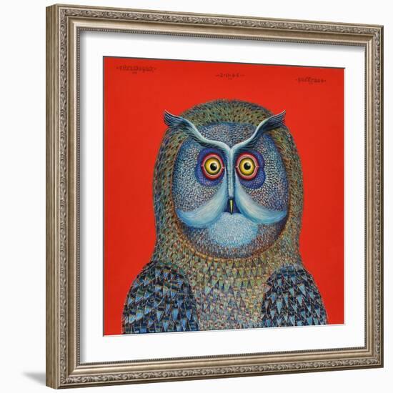 Long-Eared Owl, 2015-Tamas Galambos-Framed Giclee Print