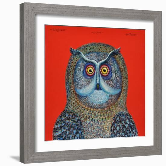 Long-Eared Owl, 2015-Tamas Galambos-Framed Giclee Print