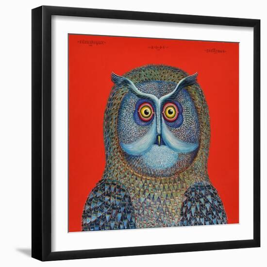 Long-Eared Owl, 2015-Tamas Galambos-Framed Giclee Print