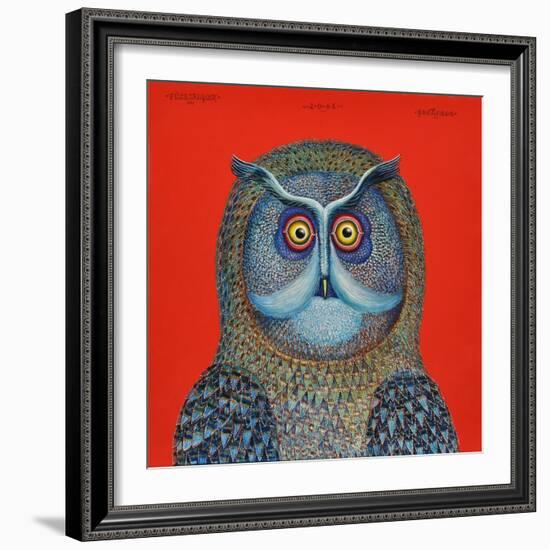 Long-Eared Owl, 2015-Tamas Galambos-Framed Giclee Print