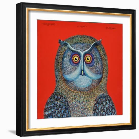 Long-Eared Owl, 2015-Tamas Galambos-Framed Giclee Print