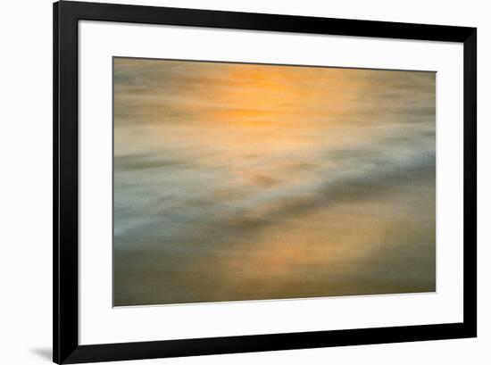 Long exposure at sunset of colors on water-Sheila Haddad-Framed Premium Photographic Print