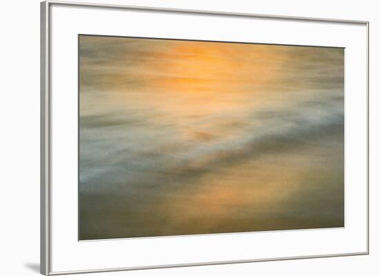 Long exposure at sunset of colors on water-Sheila Haddad-Framed Premium Photographic Print