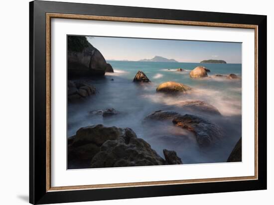 Long Exposure of a Rocky Bay on Ilha Grande-Alex Saberi-Framed Photographic Print