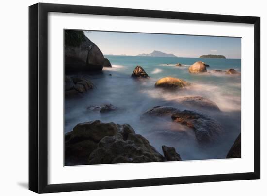 Long Exposure of a Rocky Bay on Ilha Grande-Alex Saberi-Framed Photographic Print