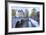 Long Exposure of a Tourist Boat Crossing Canals Keizersgracht from Leidsegracht at Dusk-Amanda Hall-Framed Photographic Print