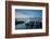 Long Exposure of Blue Gondolas at Dawn with the Church of San Giorgio Maggiore-Alex Saberi-Framed Photographic Print