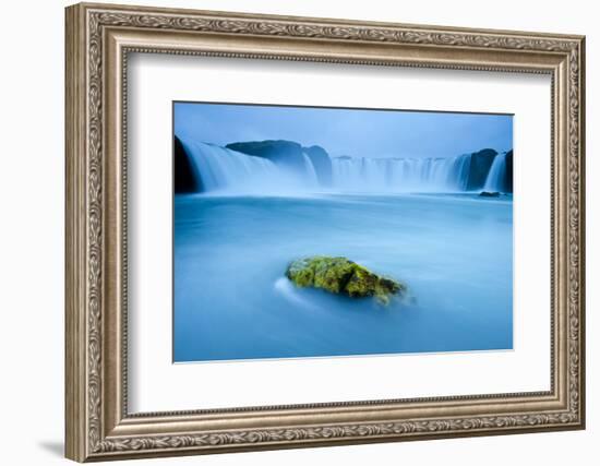 Long Exposure Of Godafoss Waterfall, Iceland-Inaki Relanzon-Framed Photographic Print