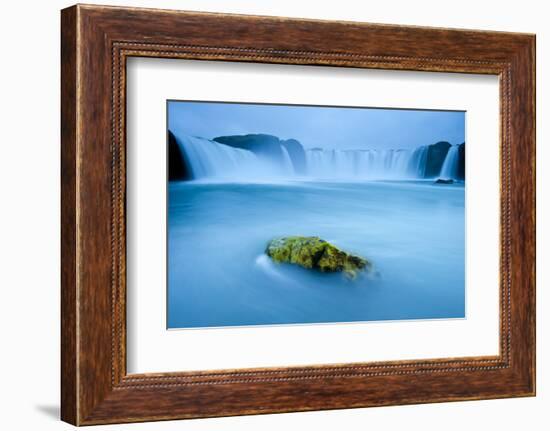 Long Exposure Of Godafoss Waterfall, Iceland-Inaki Relanzon-Framed Photographic Print