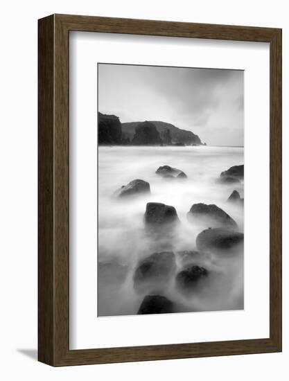 Long Exposure of Sea, with Rocks in Foreground, Bagh Dhail Mor, Isle of Lewis, Scotland, UK-Peter Cairns-Framed Photographic Print