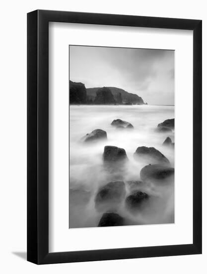 Long Exposure of Sea, with Rocks in Foreground, Bagh Dhail Mor, Isle of Lewis, Scotland, UK-Peter Cairns-Framed Photographic Print