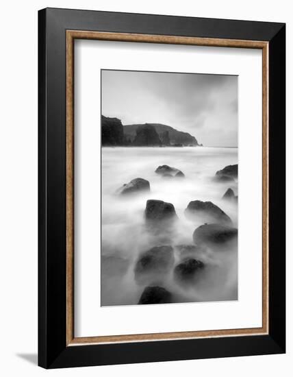 Long Exposure of Sea, with Rocks in Foreground, Bagh Dhail Mor, Isle of Lewis, Scotland, UK-Peter Cairns-Framed Photographic Print