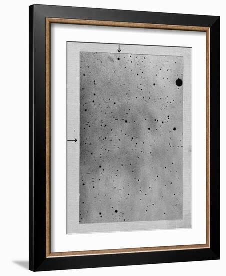 Long Exposure of Star Field Showing Track of the Asteroid Sappho Against Points of Stars, 1892-Max Wolf-Framed Giclee Print