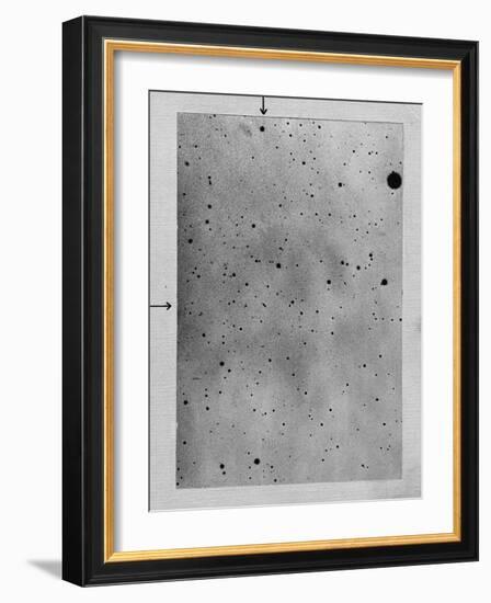 Long Exposure of Star Field Showing Track of the Asteroid Sappho Against Points of Stars, 1892-Max Wolf-Framed Giclee Print