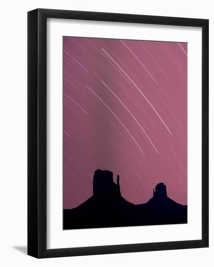 Long Exposure of Star Trails in Night Sky, Arizona Utah Border, USA-Angelo Cavalli-Framed Photographic Print