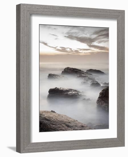 Long Exposure of Surf and Rocks at Sunrise, Tangalle, Sri Lanka, Indian Ocean, Asia-Charlie Harding-Framed Photographic Print