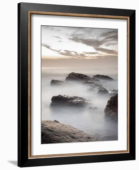 Long Exposure of Surf and Rocks at Sunrise, Tangalle, Sri Lanka, Indian Ocean, Asia-Charlie Harding-Framed Photographic Print