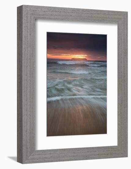 Long Exposure of the Sea on Mole Beach on Florianopolis Island at Sunrise-Alex Saberi-Framed Photographic Print