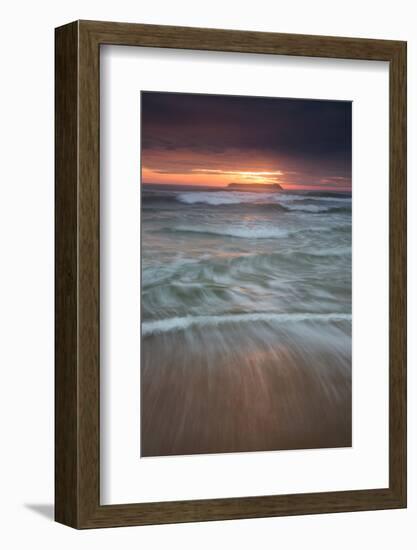 Long Exposure of the Sea on Mole Beach on Florianopolis Island at Sunrise-Alex Saberi-Framed Photographic Print