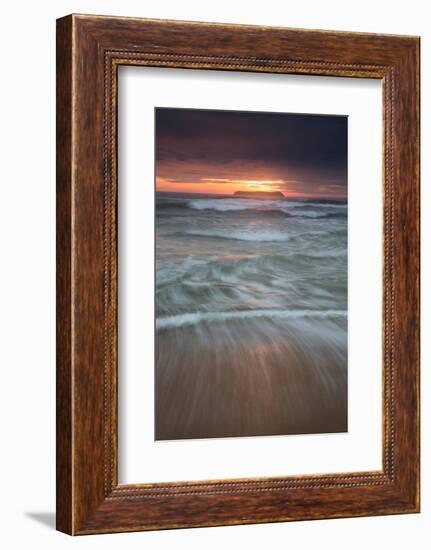 Long Exposure of the Sea on Mole Beach on Florianopolis Island at Sunrise-Alex Saberi-Framed Photographic Print