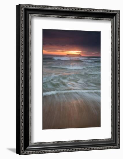 Long Exposure of the Sea on Mole Beach on Florianopolis Island at Sunrise-Alex Saberi-Framed Photographic Print