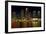 Long exposure of the skyline of Tampa at night along the Hillsborough River-Sheila Haddad-Framed Photographic Print