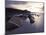 Long Exposure of Waves Moving over Rocks on Crackington Haven Beach at Sunset, Cornwall, England-Ian Egner-Mounted Photographic Print