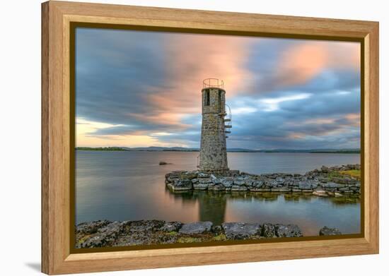 Long Exposure on Ballycurrin Lighthouse-Philippe Sainte-Laudy-Framed Premier Image Canvas