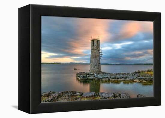 Long Exposure on Ballycurrin Lighthouse-Philippe Sainte-Laudy-Framed Premier Image Canvas