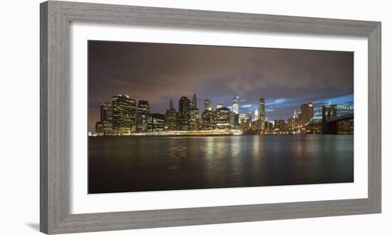 Long-Exposure Photography, View at Manhattan, New York, Usa-Benjamin Engler-Framed Photographic Print