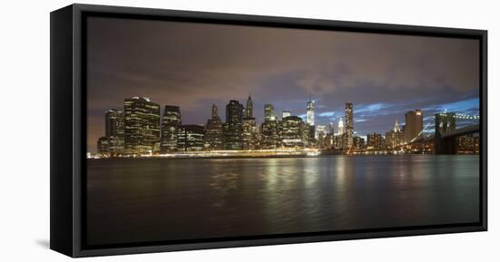 Long-Exposure Photography, View at Manhattan, New York, Usa-Benjamin Engler-Framed Premier Image Canvas