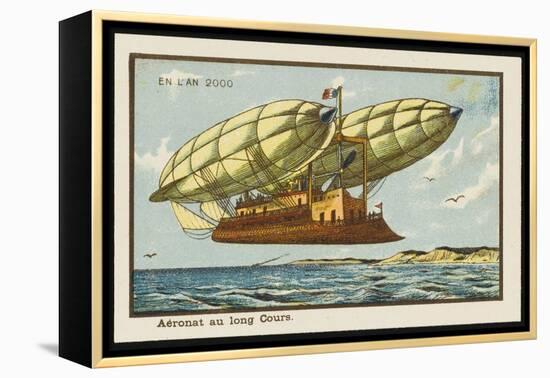 Long-Haul Airship-Jean Marc Cote-Framed Stretched Canvas