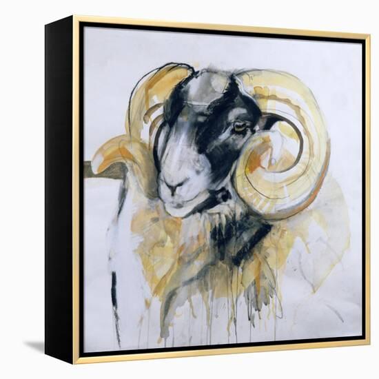 Long Horn Sheep-Lou Gibbs-Framed Premier Image Canvas