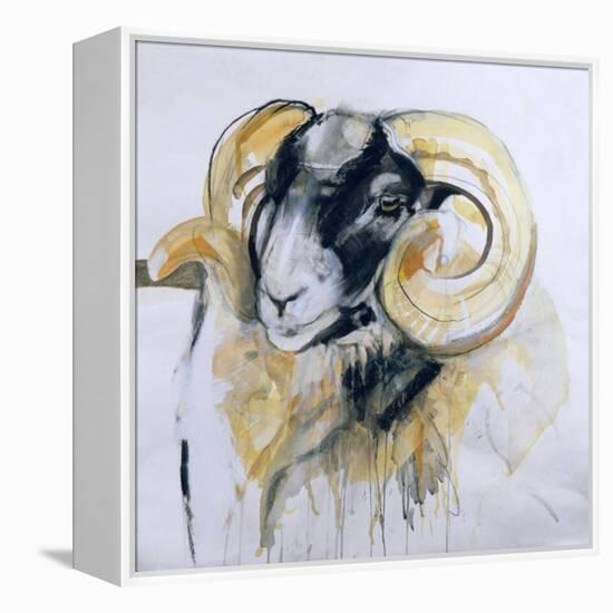 Long Horn Sheep-Lou Gibbs-Framed Premier Image Canvas