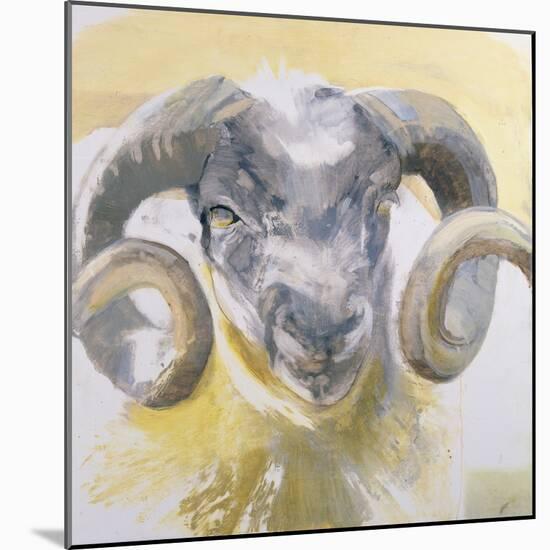 Long Horn Sheep-Lou Gibbs-Mounted Giclee Print