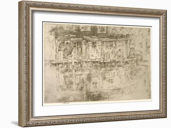 Long House, Dyers, Amsterdam, 1889-James Abbott McNeill Whistler-Framed Giclee Print