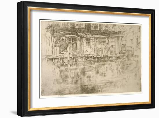 Long House, Dyers, Amsterdam, 1889-James Abbott McNeill Whistler-Framed Giclee Print